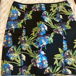 Blue floral skirt